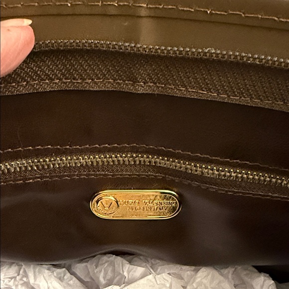 Mario Valentino Brown V-Logo Clutch Bag - Picture 7 of 7